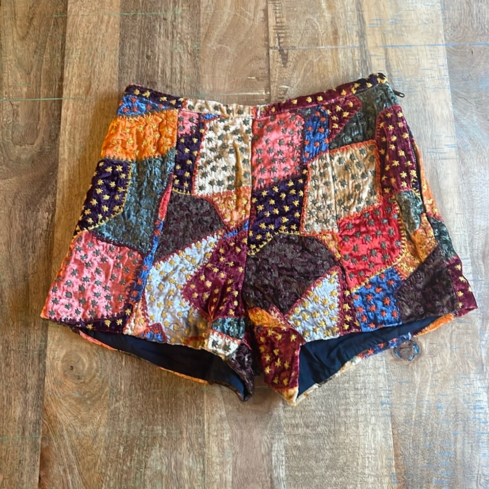 Free People Patchwork Shorts
